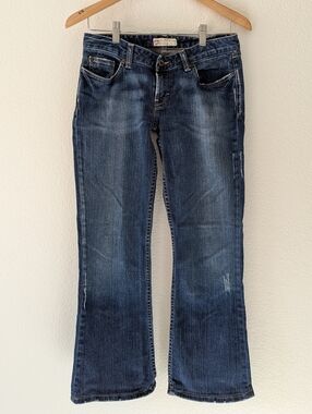 BKE Star 18 Stretch Low Rise Flared Denim Distressed Jeans Women's Size 28